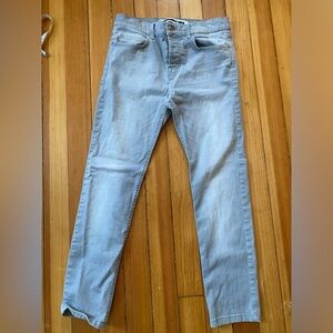 McQ Alexander McQueen grey distressed straight/skinny jeans pants